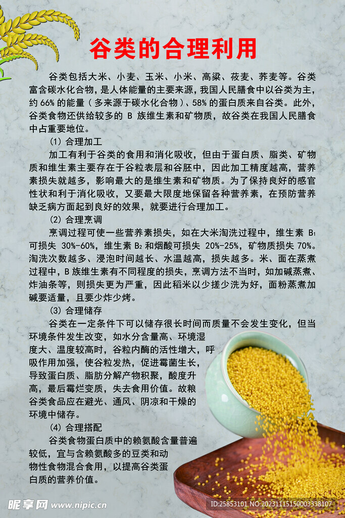 谷类的合理利用