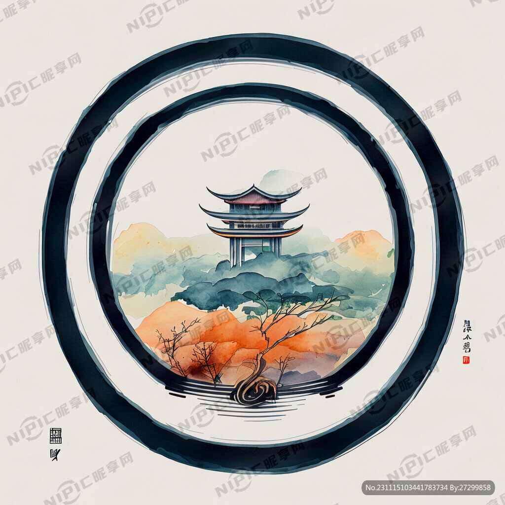 厚积致远 标识 现代科技风