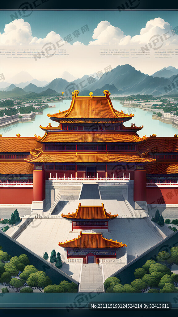 澳门地标建筑与北京地标建筑合成