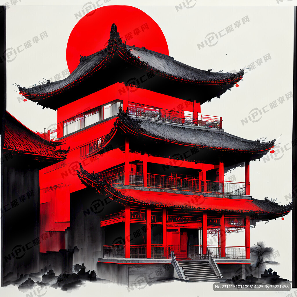 建筑群 未来 颜色丰富 拼贴