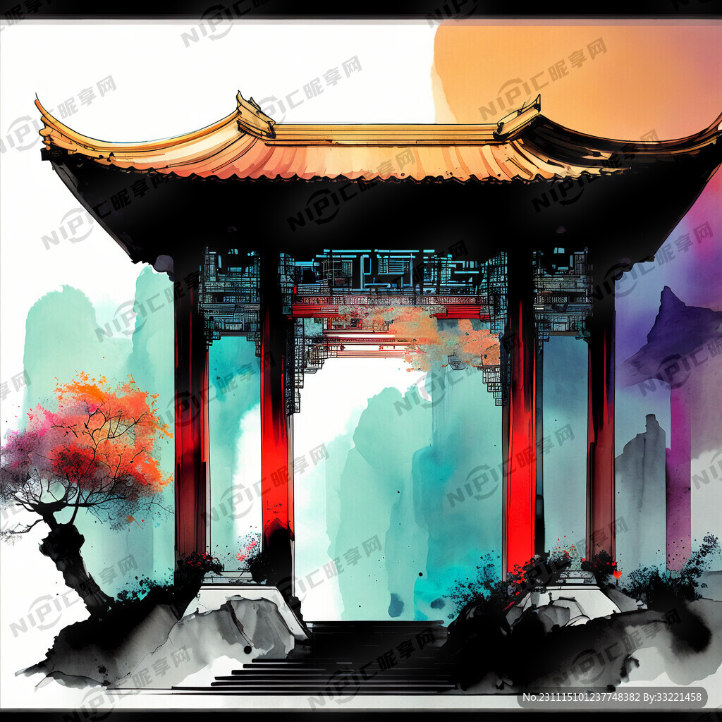 建筑 未来科技 颜色丰富 