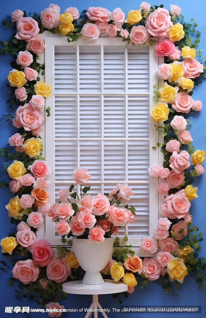花朵和窗户