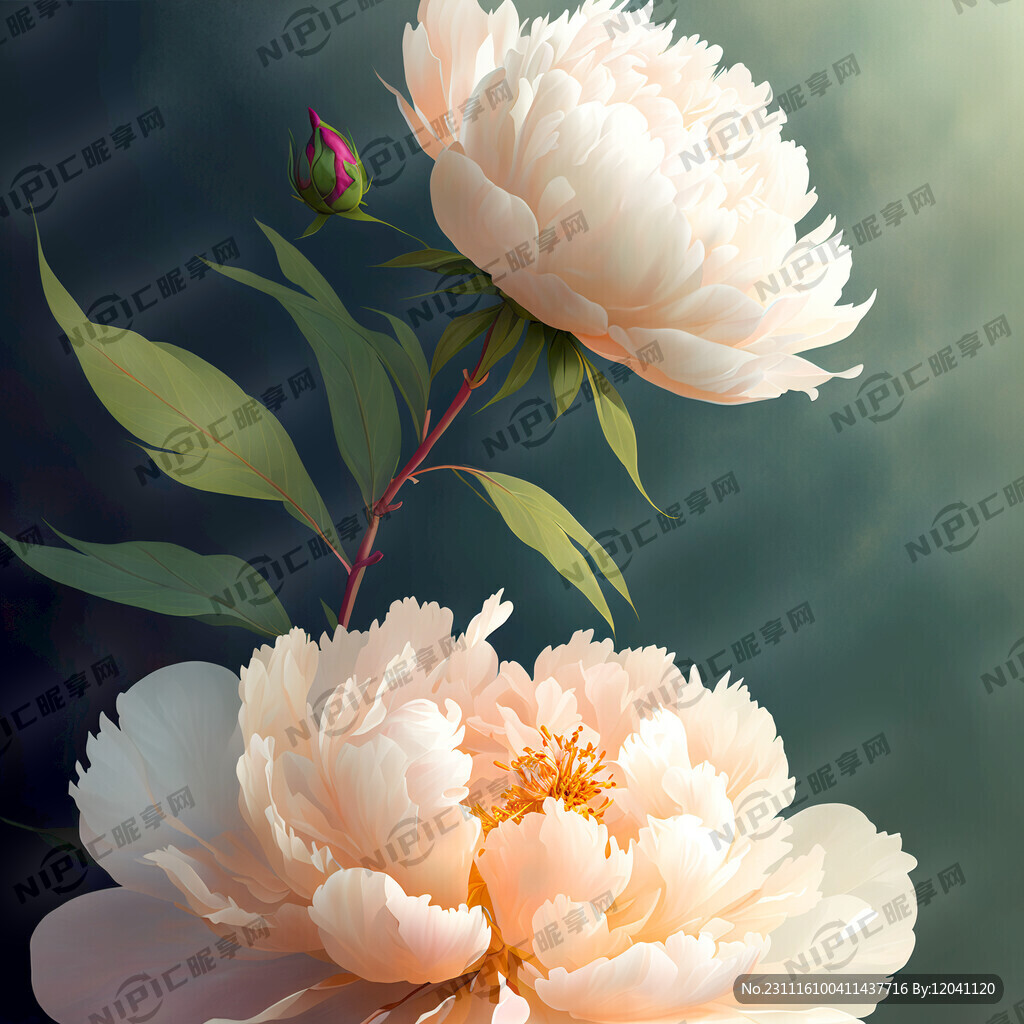 白色牡丹花  玫瑰花 桃花 