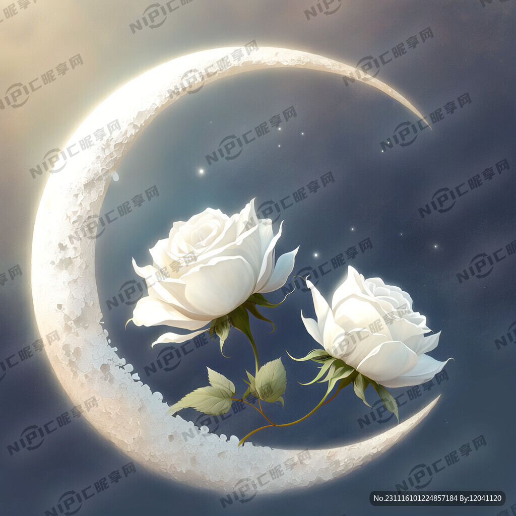 白色月季花 梦幻