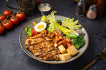 香煎虾仁鸡肉超级碗 