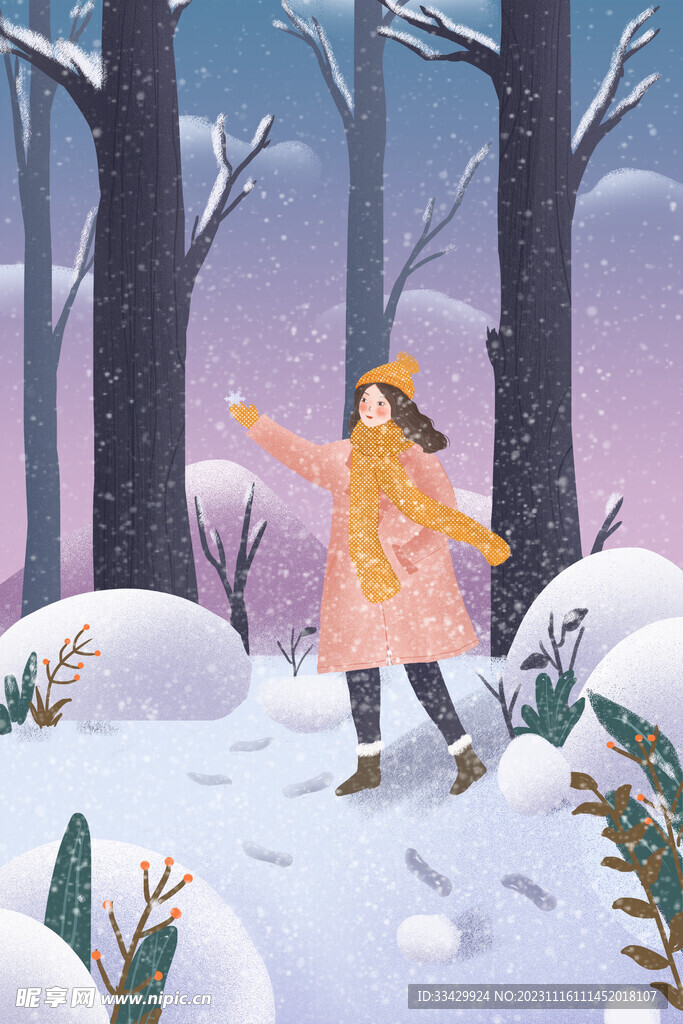 小雪海报