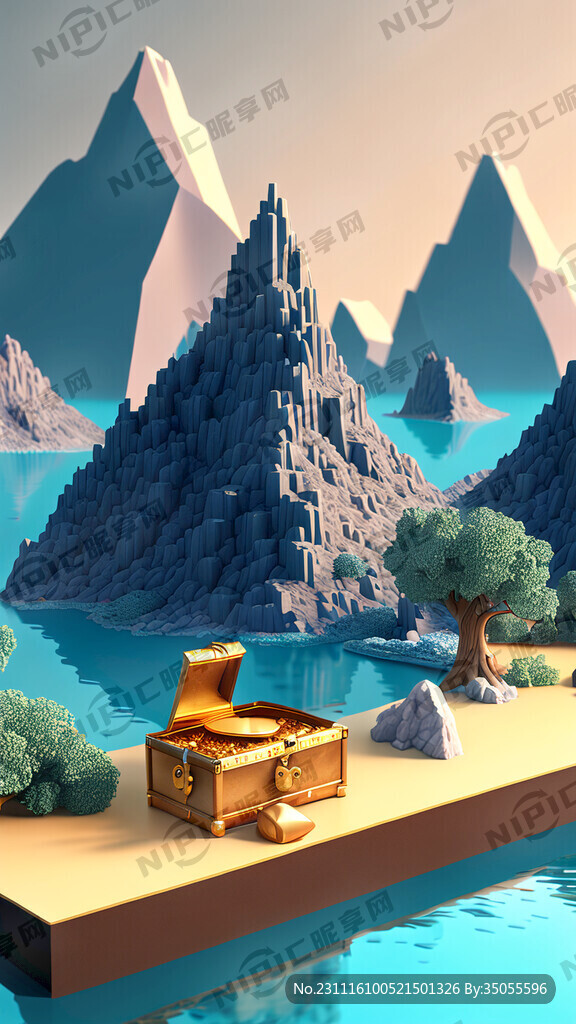 素雅 背景  山水 3d 