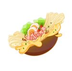 插画一碗粉