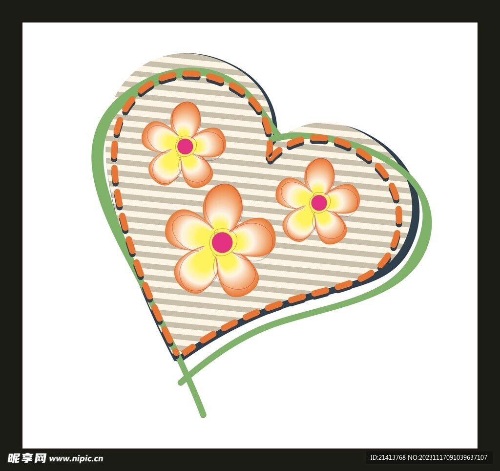 爱心底纹花纹 