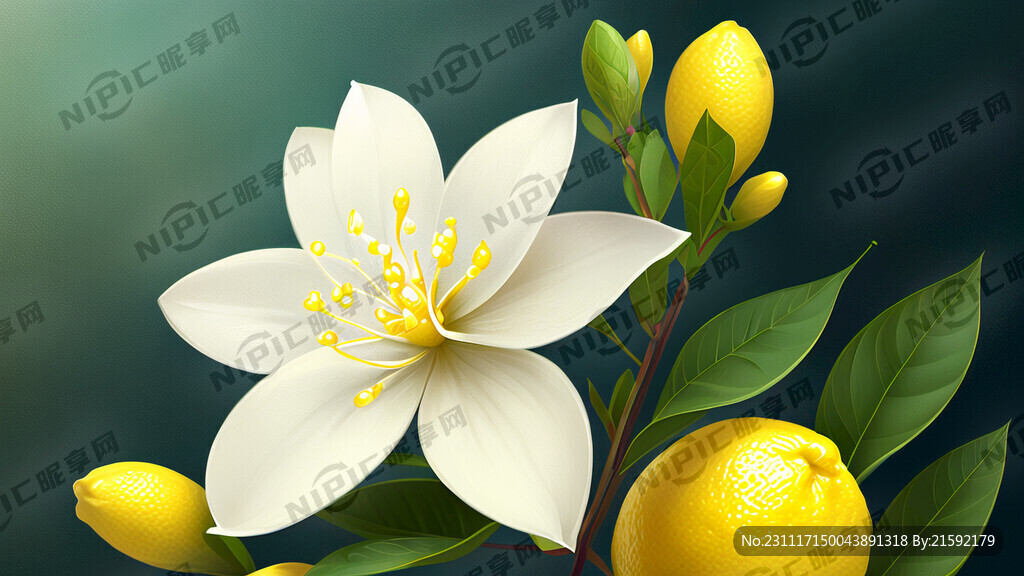 盛开茉莉花 柠檬