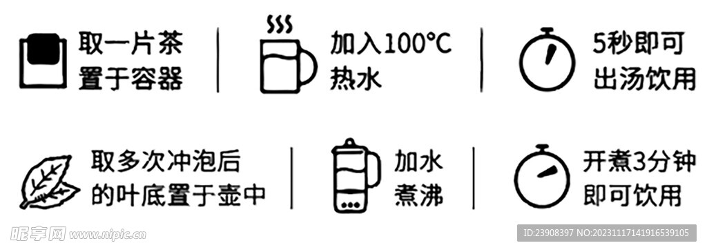 茶冲泡流程图标