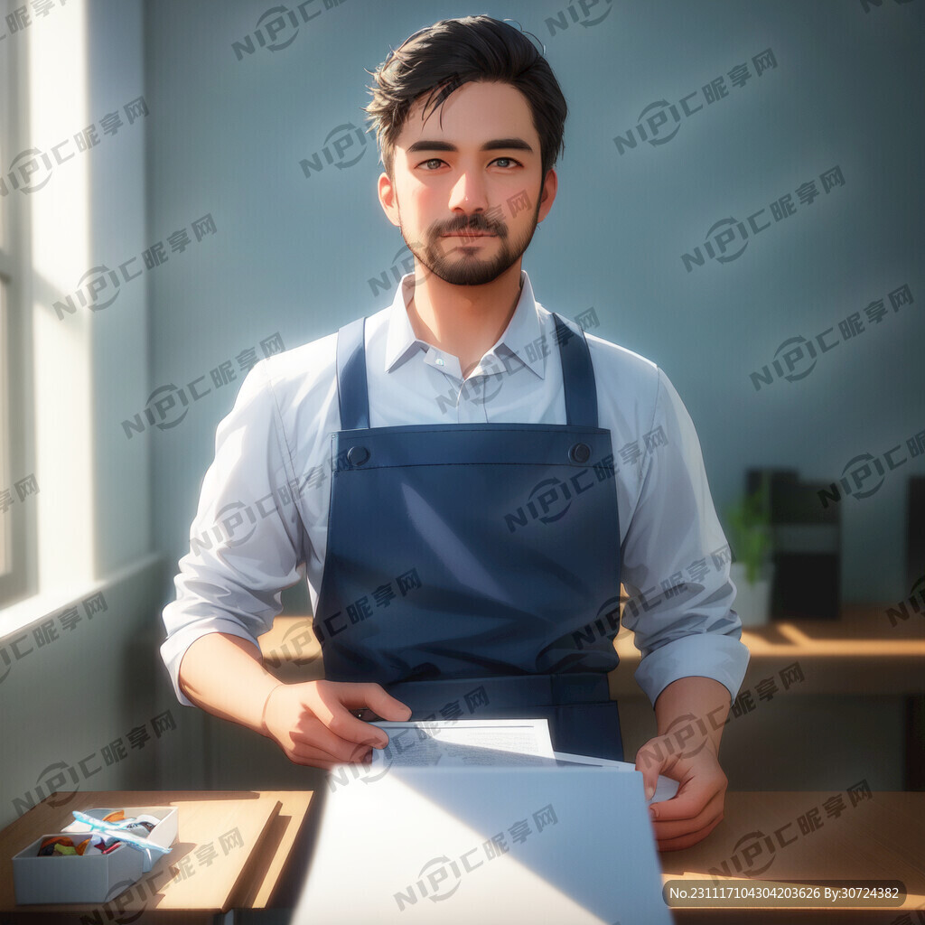 奶爸 上班族 肖像 正面 高清