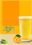  橙汁背景 