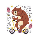 可爱手绘动物插图