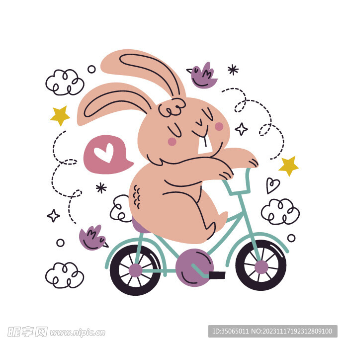 可爱手绘动物插图