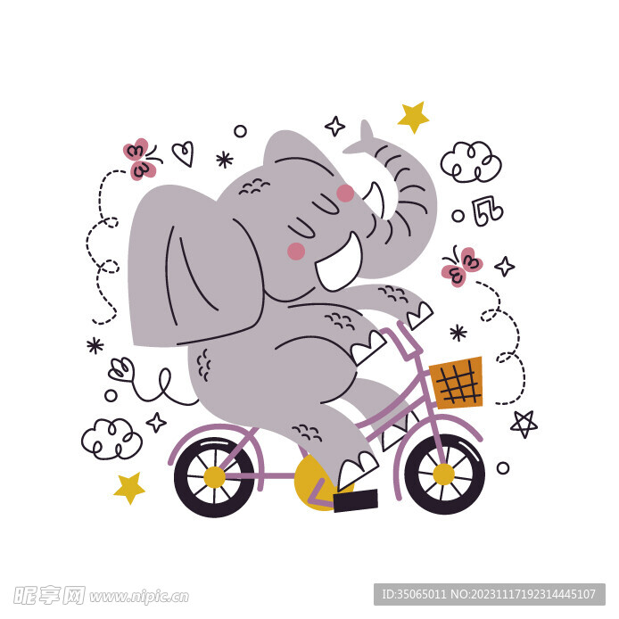 可爱手绘动物插图