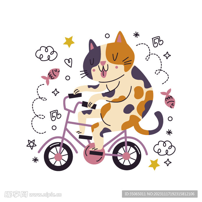 可爱手绘动物插图