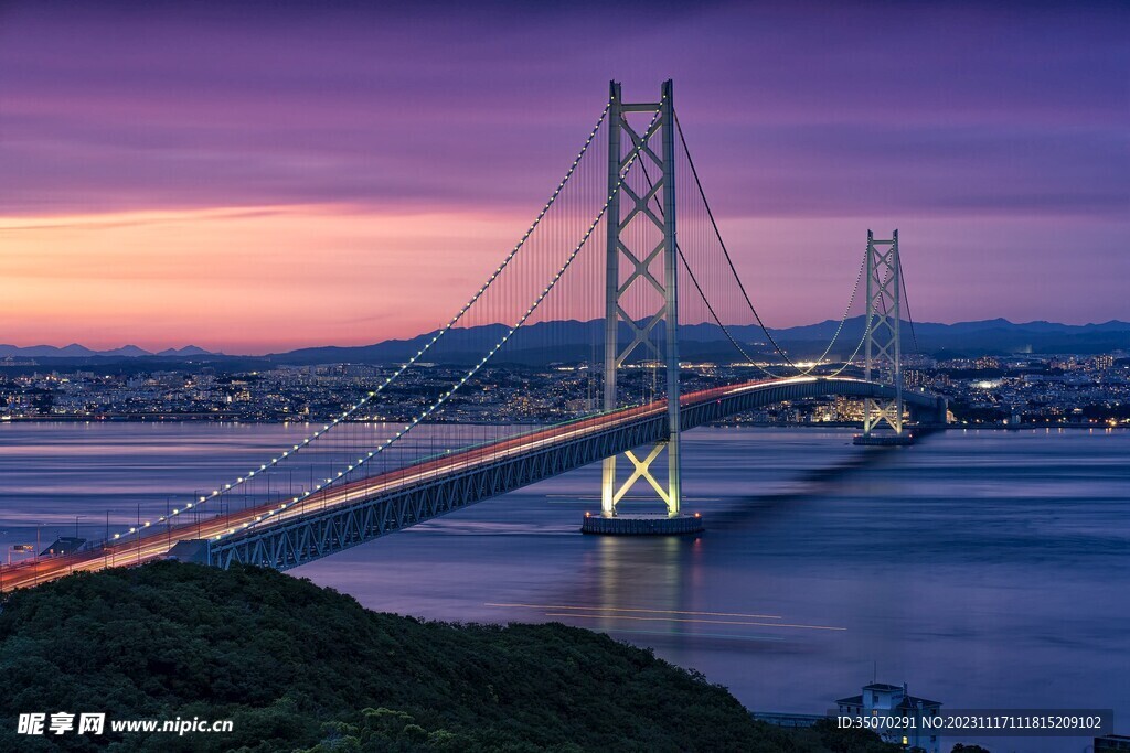 城市桥梁夜景