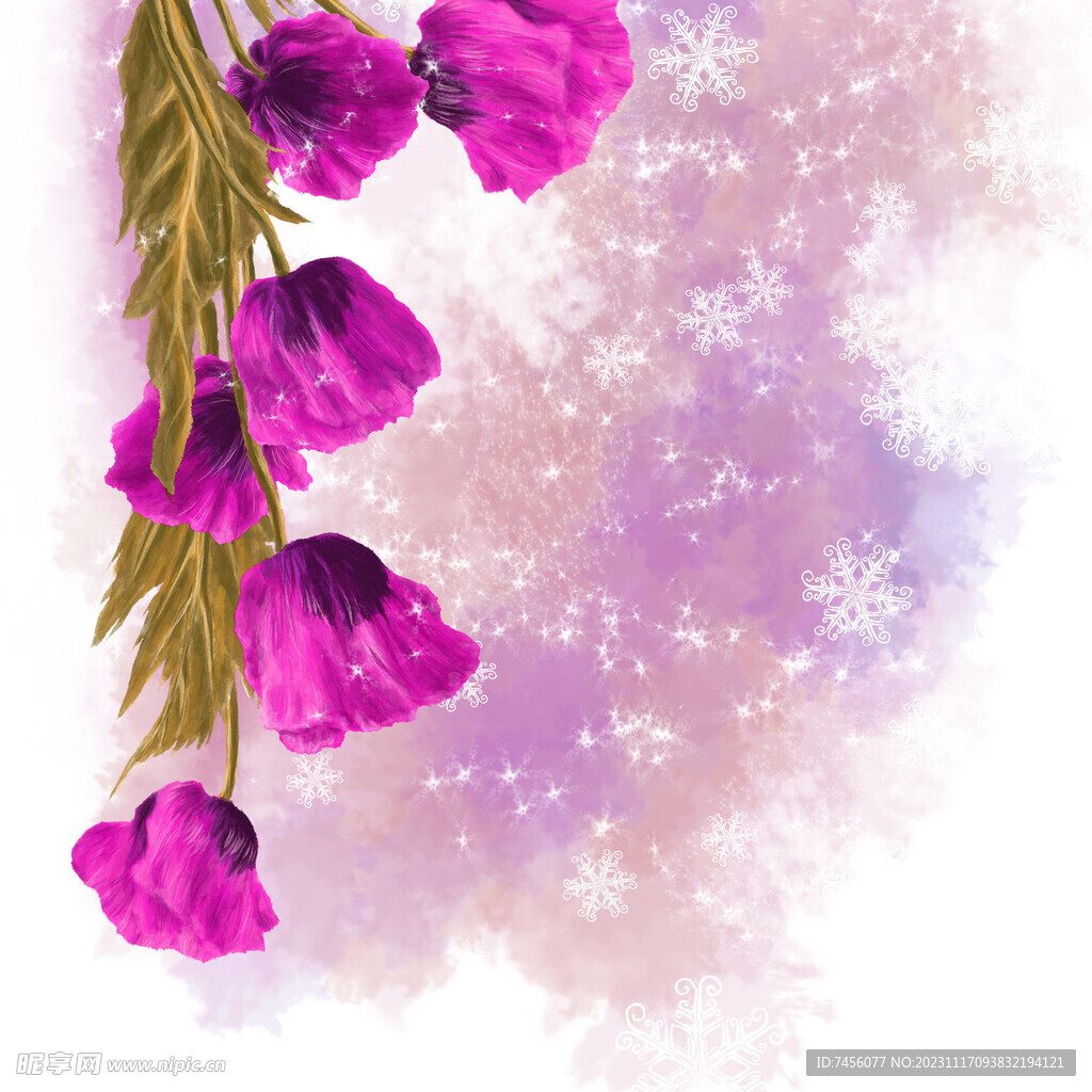 紫色玫瑰花唯美挂画装饰画