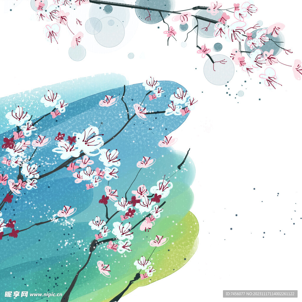 唯美花卉花枝挂画装饰画