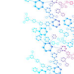 彩色分子结构矢量素材
