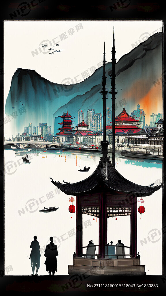 上海外滩 中国风