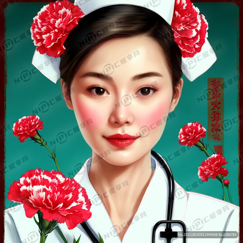 主题是康复 素材是康乃馨