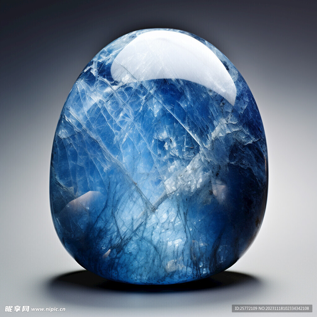 一个蓝色石头
