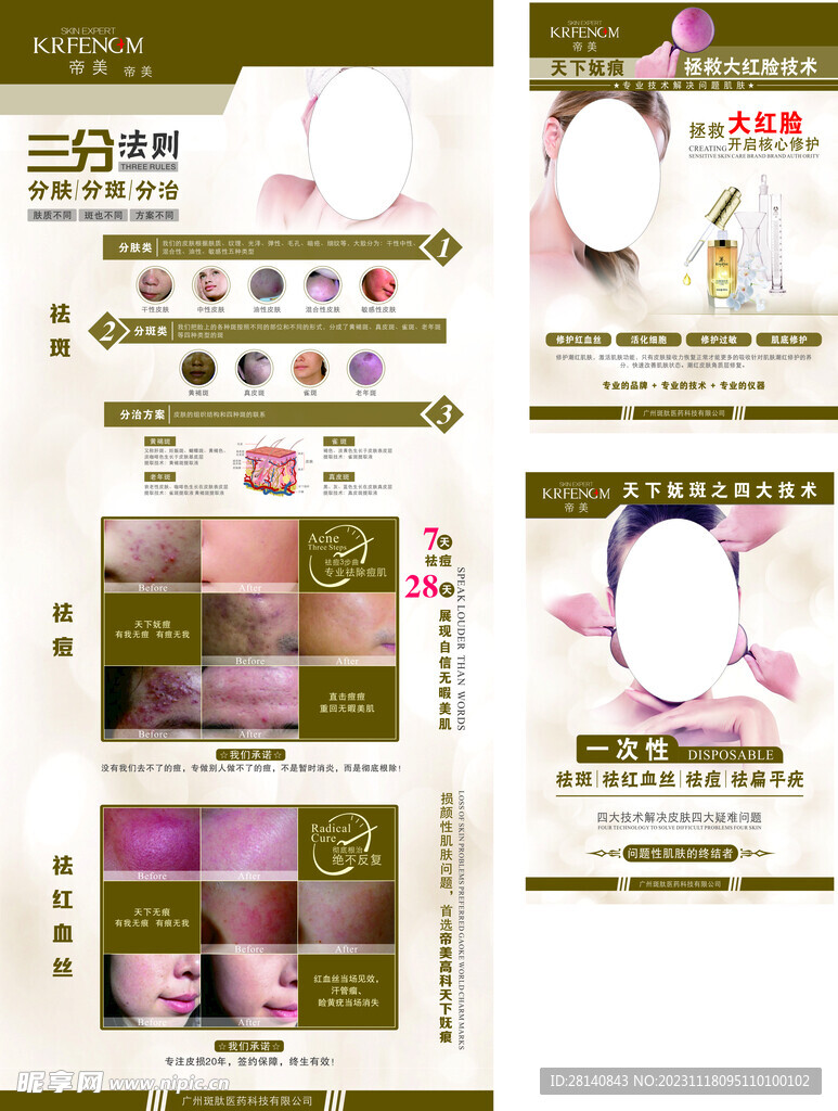帝美化妆品展架彩页