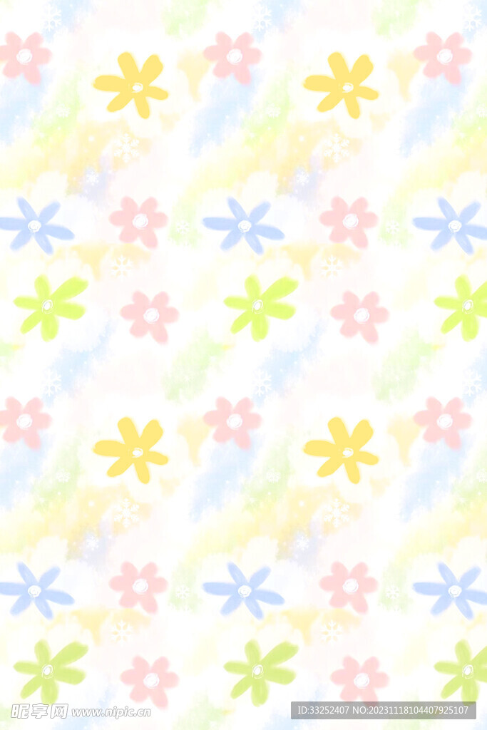 斜扎染花朵