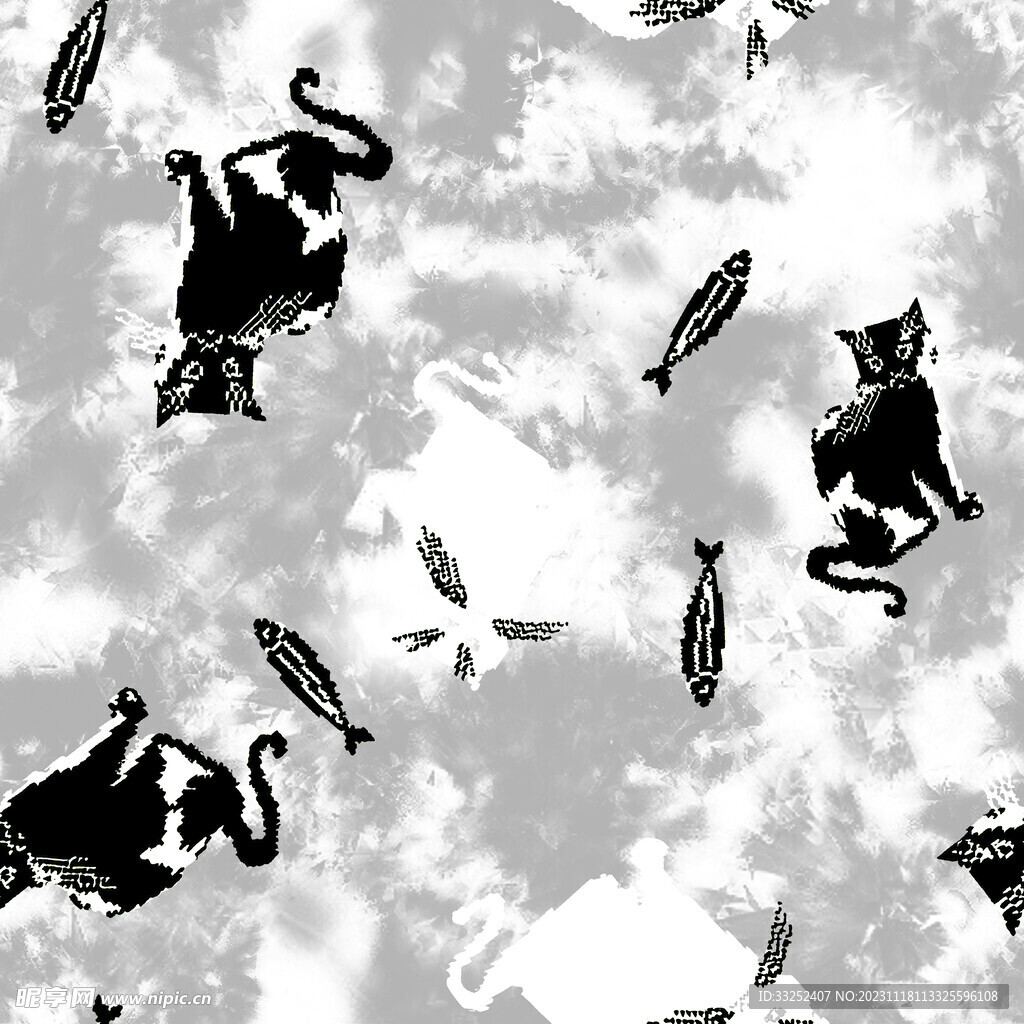 扎染猫