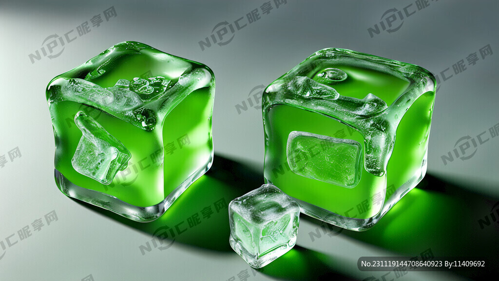 绿色冰块保鲜