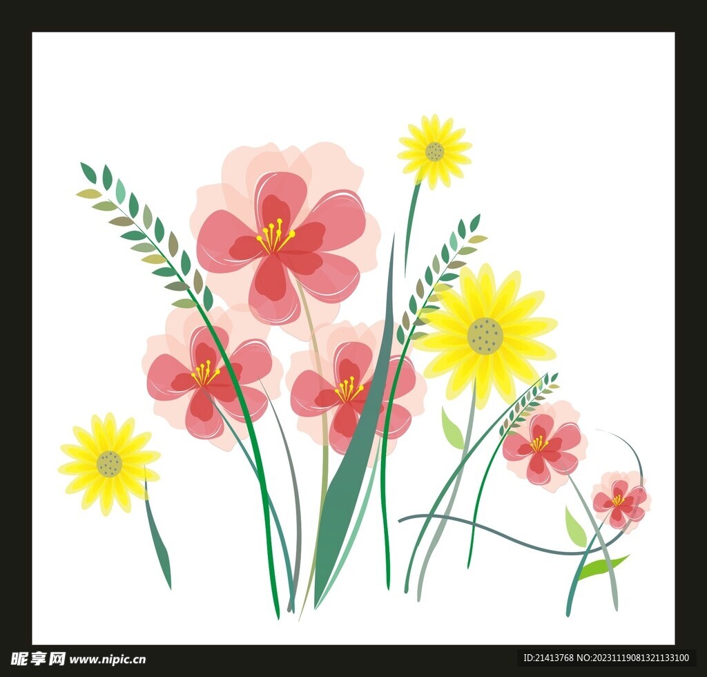 手绘花卉花朵