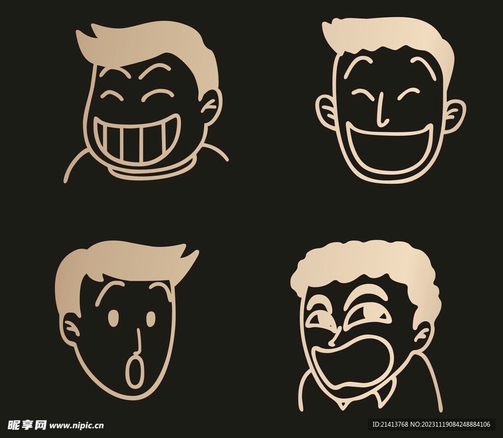 手绘男人男孩