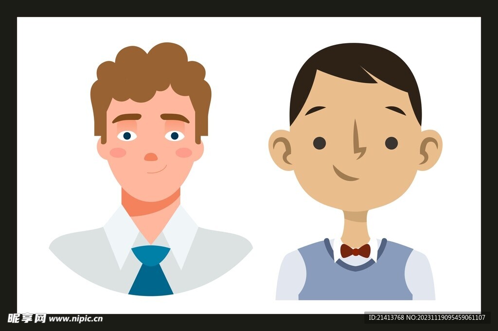 手绘男人男孩