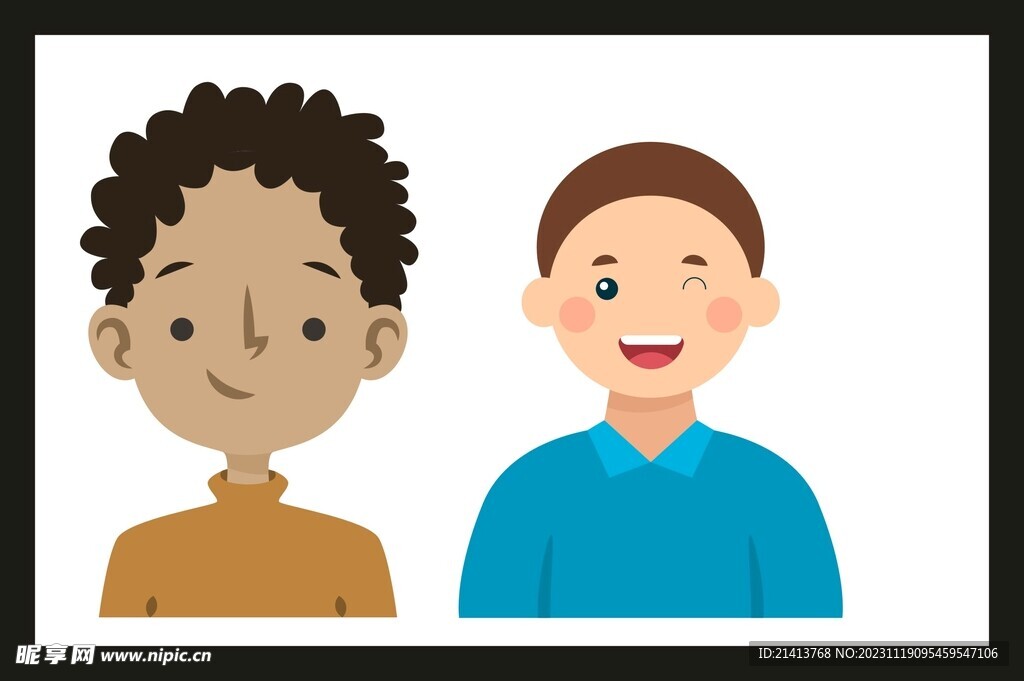 手绘男人男孩