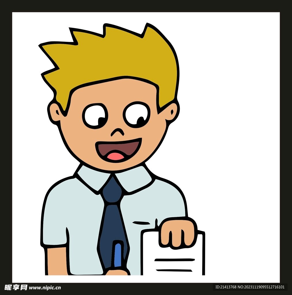 手绘男人男孩