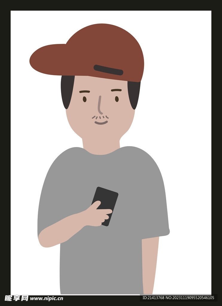 手绘男人男孩