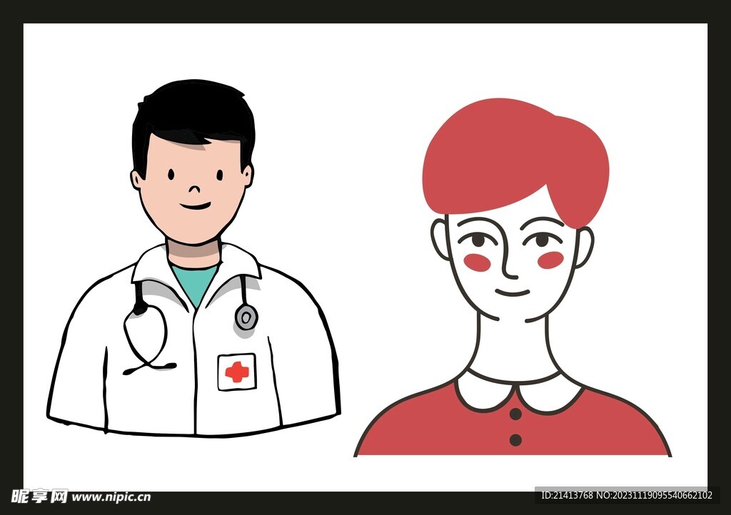 手绘男人男孩