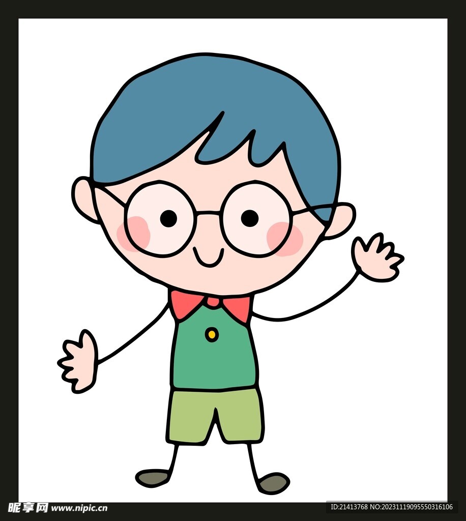 手绘男人男孩