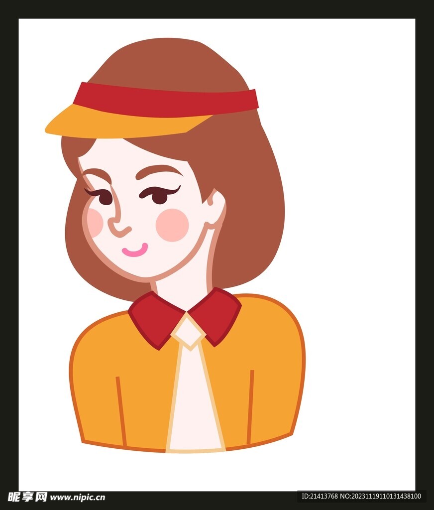 手绘女孩女人