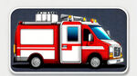 红色车载急救包车贴 紧急情况请联系 企鹅卡通在左侧 白底图