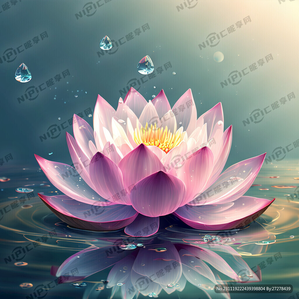 水莲花盛开 晶莹剔透 梦幻