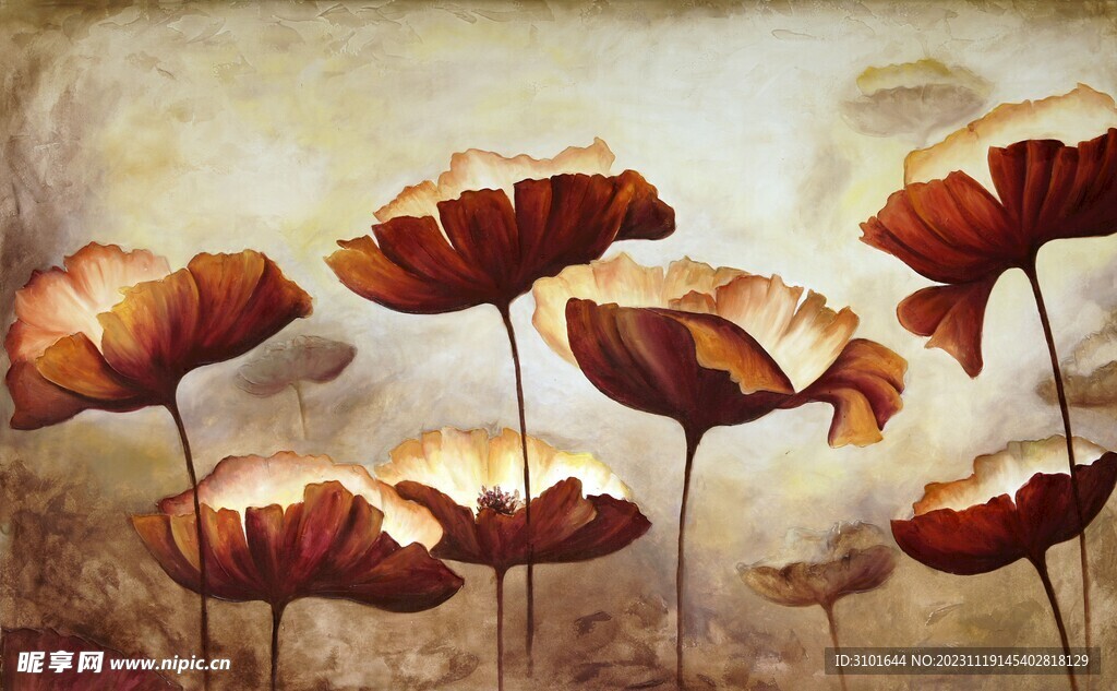 花卉油画