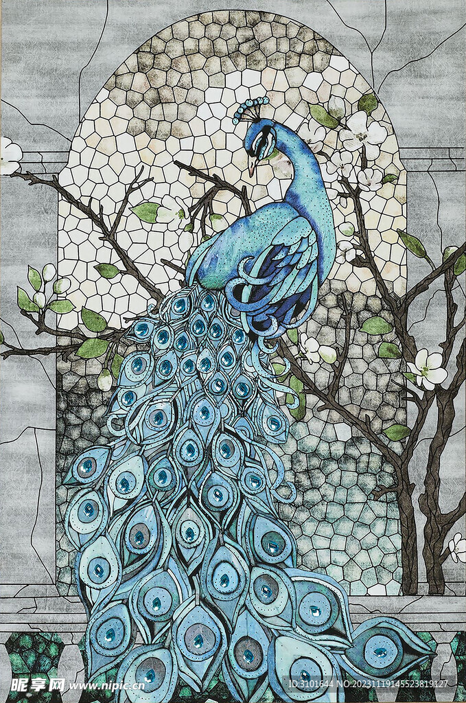 孔雀装饰画