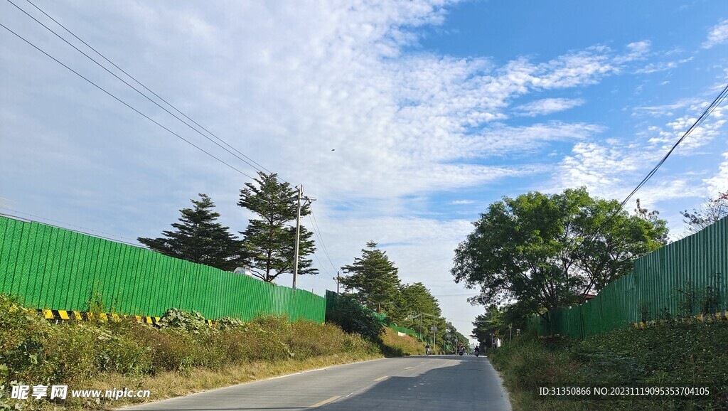 陂塘岭乡村公路的早晨