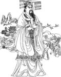 帝王像素描