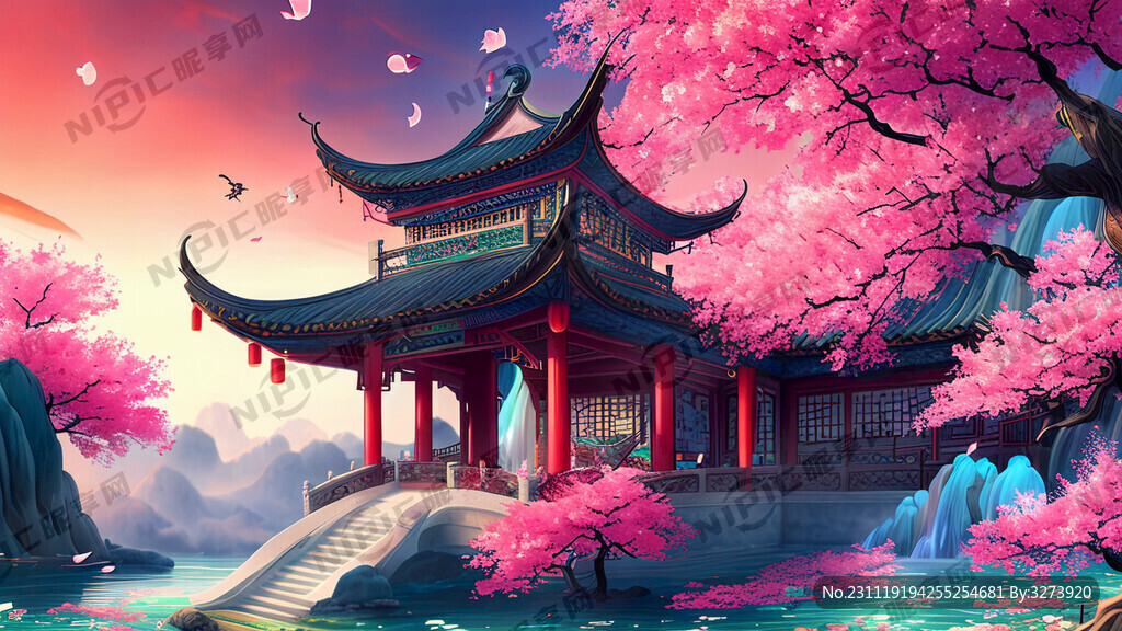 游戏梦幻唯美新中式风景 超高清