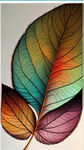 树叶,透光,彩色,布满图纸