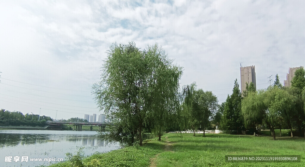 河边美景